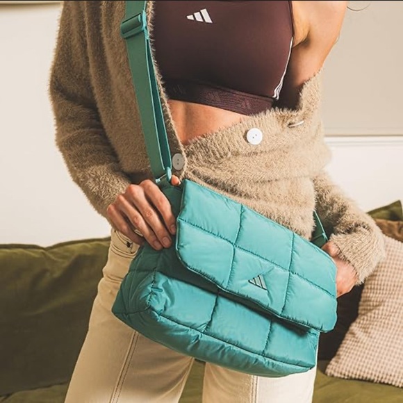 adidas Handbags - Adidas Teal Quilted Crossbody Bag- Brand New With Tags